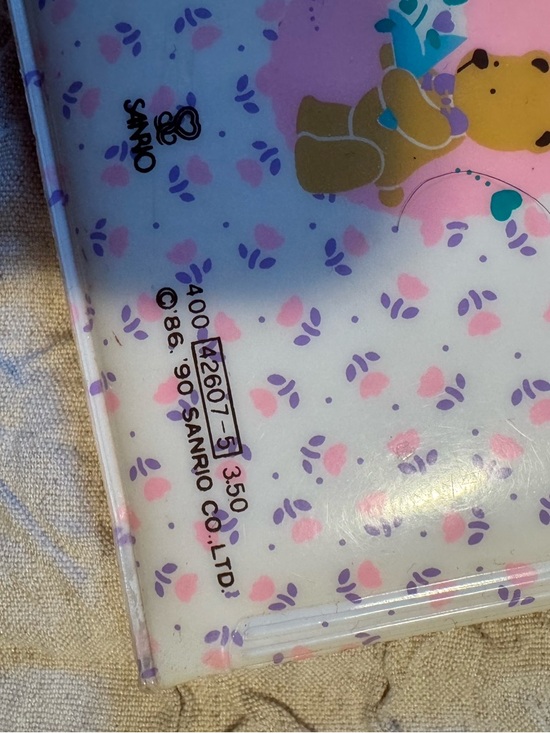 Vintage 1990 Sanrio Tweedle Dee Dee Teddy Bear Wallet - Picture 9 of 10